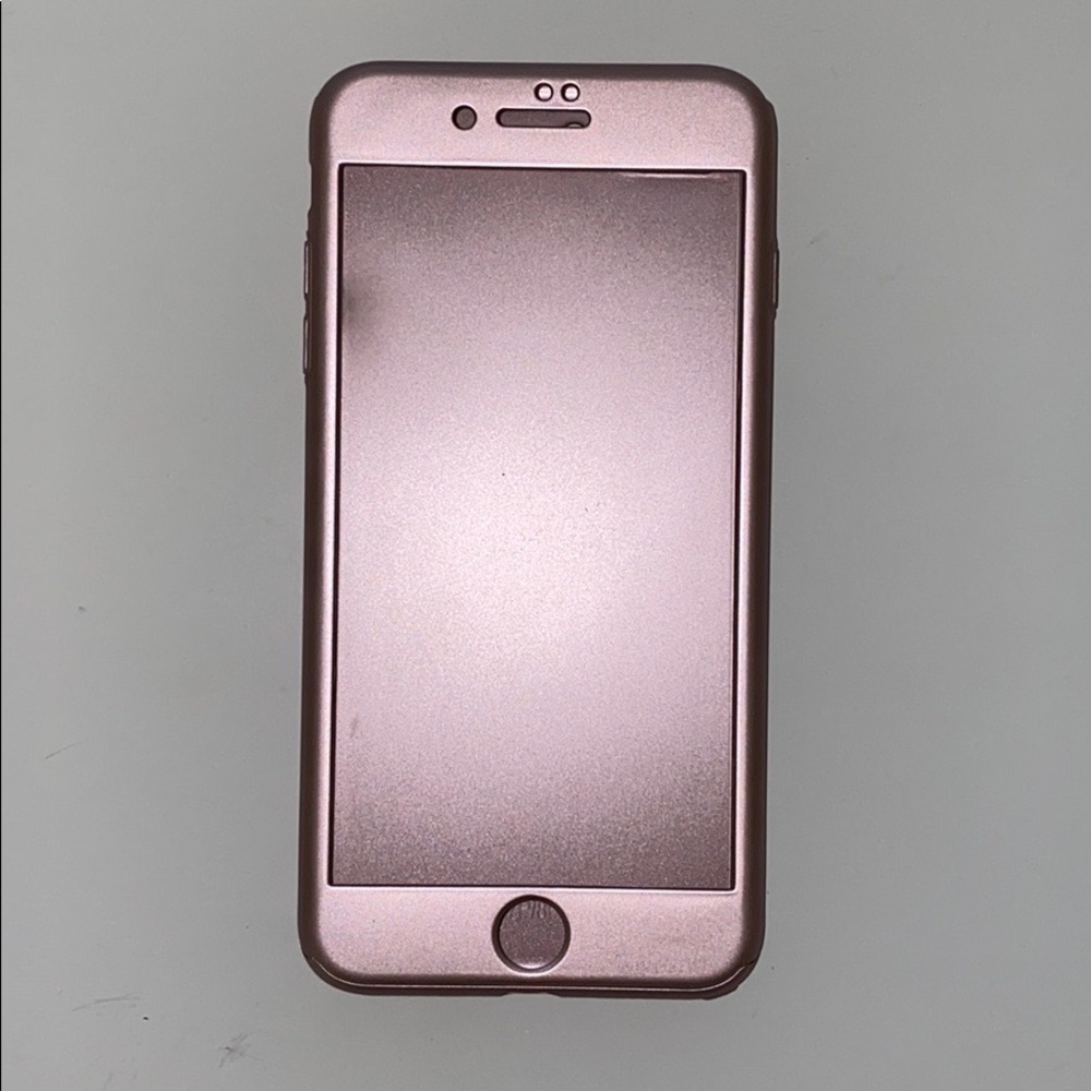 iPhone 7 Plus full coverage rose gold phone case